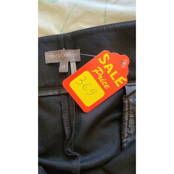 VINCE CAMUTO  WOMEN'S BLACK STRAIGHT PANTS SIZE 12  # 369 - Picture 9 of 9